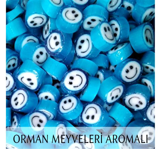 GÜLENYÜZ DESENLİ AKİDE ŞEKERİ - MAVİ -  1KG