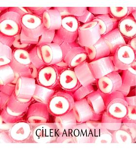 KALP DESENLİ AKİDE ŞEKERİ - PEMBE  - 1KG