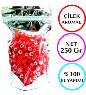 ÇİLEK DESENLİ AKİDE ŞEKERİ 250 GR 