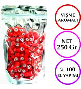 KIRMIZI GÜLENYÜZ DESENLİ AKİDE ŞEKERİ 250 GR 