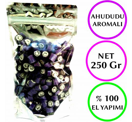 MOR GÜLENYÜZ DESENLİ AKİDE ŞEKERİ 250 GR MOR GÜLENYÜZ DESENLİ AKİDE ŞEKERİ 250 GR