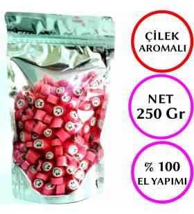 PEMBE GÜLENYÜZ DESENLİ AKİDE ŞEKERİ 250 GR